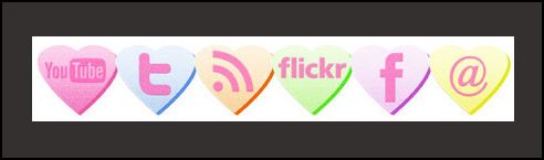 Conversation Hearts 8 Valentine Inspired Social Media Icon Designs