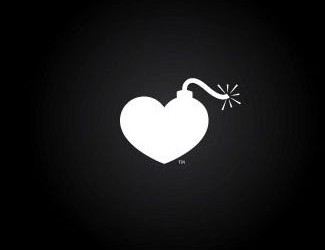 heart Bomb 325x250 30+ Creative Heart Logos
