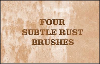Four Subtle Rust Brushes 15 First Quarter Photoshop Brush Packs for 2012
