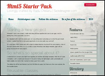 HTML5 Starter Pack 40 Free HTML5 and CSS Templates