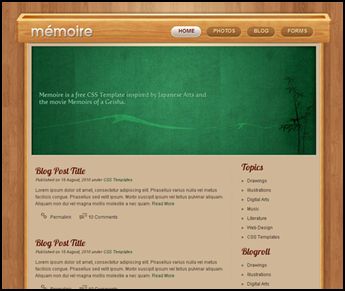 Memoir 40 Free HTML5 and CSS Templates