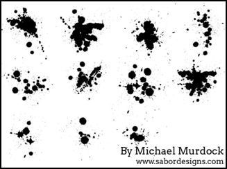 More Ink Splats 15 First Quarter Photoshop Brush Packs for 2012