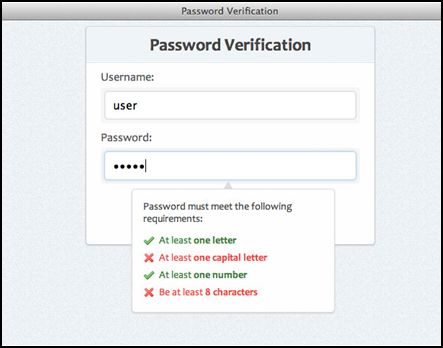 PW Password Strength Verification with jQuery