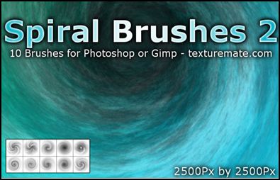 Spiral Brushes 2 15 First Quarter Photoshop Brush Packs for 2012
