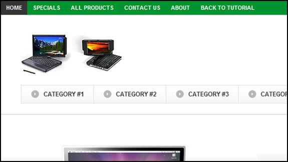 E Store HTML5 & CSS3 E Store Single Page Layout