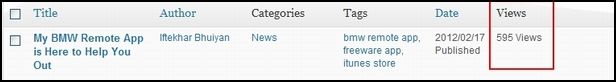 WP Post Views Display Post Views In WP Admin Posts Panel Without Any Plugin